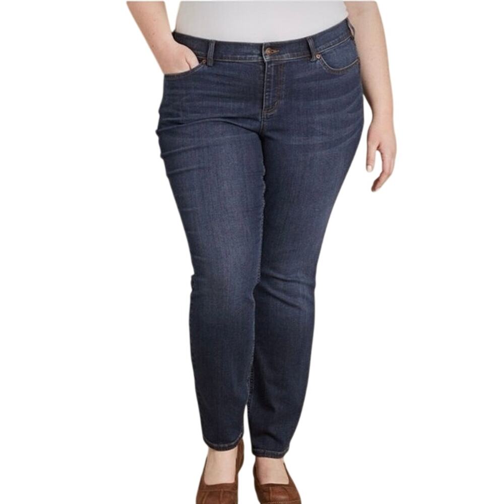 Duluth Trading DuluthFlex Daily Denim Stretch Skinny Jeans Size 14